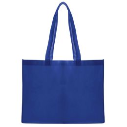 96 Wholesale Eco Friendly Large Shopping Tote In Blue