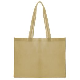 96 Wholesale Eco Friendly Large Shopping Tote In Beige