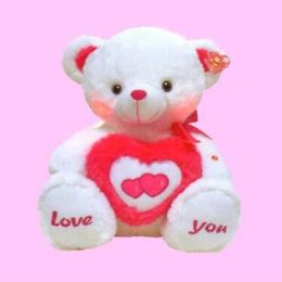 Valentines 20" White Bear Saying'i Love You'w/music - Plush Toys