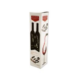 6 Wholesale Wine Bottle Accessory Kit In BottlE-Shaped Case