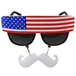 72 Wholesale American Novelty Party Sunglasses