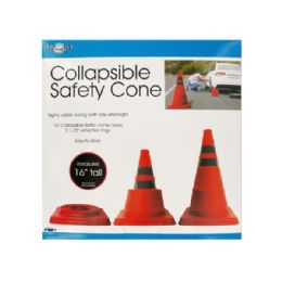 6 Pieces Collapsible Traffic Safety Cone With Reflective Rings - Auto Accessories