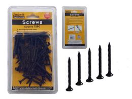 96 Units of 62 Piece Black 1.5" Screw - Drills and Bits