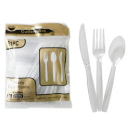 24 Units of 51 Piece White Cutlery - Disposable Cutlery