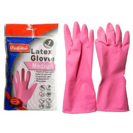 144 Wholesale Medium Pink Rubber Glove
