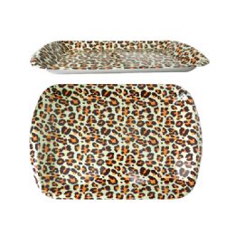 96 Wholesale Cheetah Design Rectangle Tray