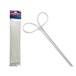144 Wholesale 40pc White Cable Tie