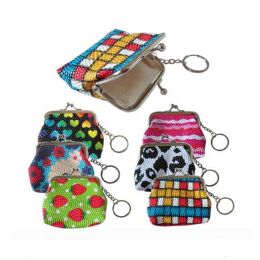 72 Pieces Snap On Coin Purse W/ Keychain - Coin Holders & Banks