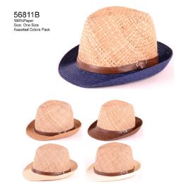 24 Wholesale Dual Colored Hat With Strap