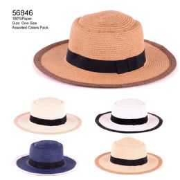 24 Wholesale Assorted Color Sun Hat