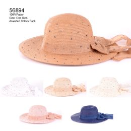 24 Pieces Jewel Studded Sun Hat - Sun Hats