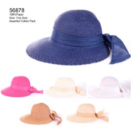 24 Wholesale Assorted Color Sun Hat