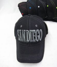 36 Pieces "san Diego" Base Ball Cap - Hats With Sayings