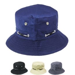 24 Wholesale Plain Solid Colors Men Cotton Bucket Hat