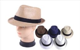 72 Wholesale Fedora Hat With Black Band