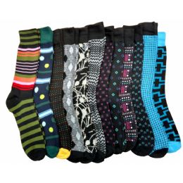 180 Pairs Mens Pattern Dress Socks - Mens Dress Sock