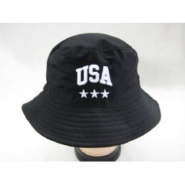24 Wholesale Men's Usa Bucket Hat