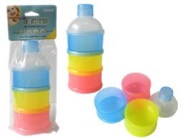 72 Pieces Milk Powder Container 3 Section - Baby Accessories