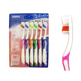 144 Pieces Toothbrush 6pc/set W/ Cap - Toothbrushes and Toothpaste