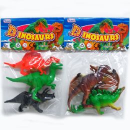 72 Wholesale 3pc 5" Toy Dinosaurs