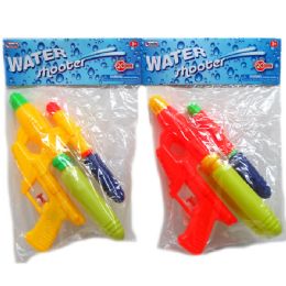 48 Pieces 11" 3-Tank Water Gun In Poly Bag W.header Asst. Colors - Water Guns