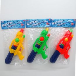 48 Pieces 13" Water Gun In Poly Bag W/header, Asst. Colors - Water Guns