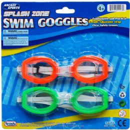 72 Wholesale 2pc 5.5" Swimming Goggles Set