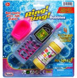 48 Sets 2pc 5.5" Bubble Cellphones & Accss On Blister Card - Bubbles