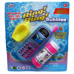72 Pieces 5.5" Bubble Cellphone On Blister Card, 4 Assrt - Bubbles