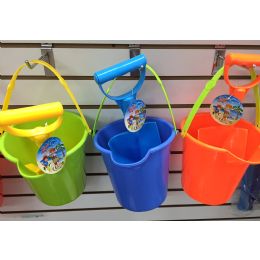 48 Units of Large Bucket And Shovel 2.50 48/case. Asst Colors - Beach Toys