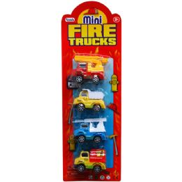 48 Wholesale 4 Piece Mini Fire Trucks