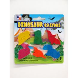 72 Wholesale 6 Pcs Dino Crayon Set