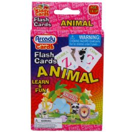 72 Pieces 27 Learning Flash Cards(animals) 2asst In Peg Able Color Box - Educational Toys