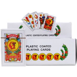 144 Bulk Spanish Playing Cards In Color Card Board Display