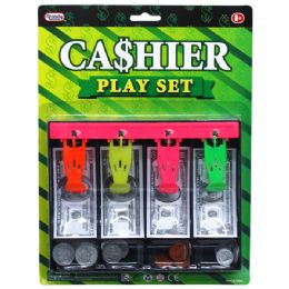48 Bulk Playing Money Cash Drawer W/coins In Blistered Card