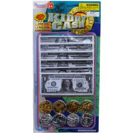 72 Bulk 60pc Kiddy CasH-Playing Money In Blister Card