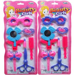 72 Pieces 7pc Beauty Accss Play Set In Blister Card - Girls Toys