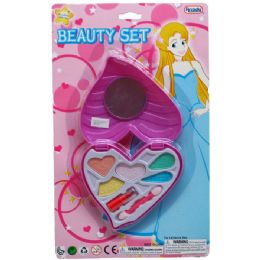 72 Pieces Heart Shape MakE-Up Beauty Set In Blister Card - Girls Toys