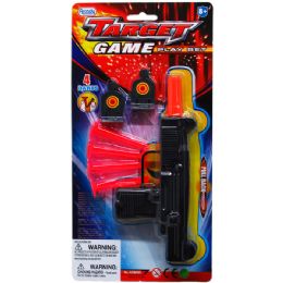 48 Wholesale 7.5" Soft Dart Toy Uzi W/targets In Blister Card