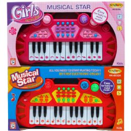 24 Wholesale 14" B/o Musical Star Electronic Organ In Open Box