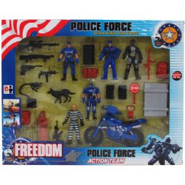 18 Wholesale Police Force Play Set In Window Box