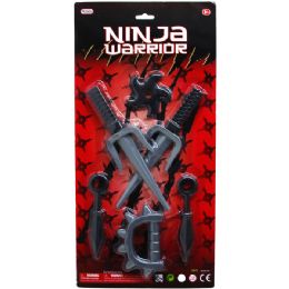 36 Wholesale 6pc Ninja Warrior Play Set In Blister Card