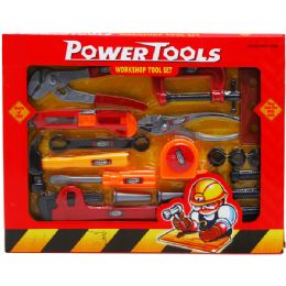 24 Pieces Power Tools Play Set In Window Box - Tool Sets