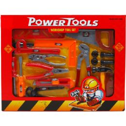 24 Pieces Power Tools Play Set In Window Box - Tool Sets