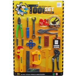36 Wholesale Eighteen Piece Tool Play Set In Blister Card