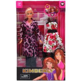 24 Wholesale Fashion Doll With Extra Outfit In Window Box