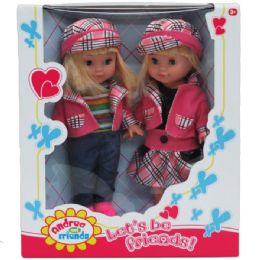 12 Pieces 2pc 10.5" Andrea & Friends Doll Set In Window Box - Dolls