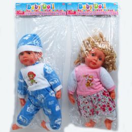 12 Wholesale 24" Baby Doll W/ic Sound In Poly Bag W/header