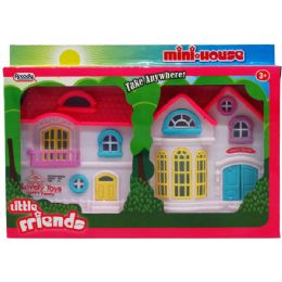 48 Wholesale 9" X 5.5" Happy Family Mini House In Window Pegable Box