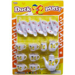 36 Wholesale 18pc Duck Party Tea Play Set In Blister Card